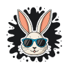 Rabbit Swag Blue Glasses