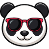 Panda Rote Brille