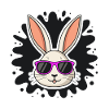 Chic Rabbit Purple Glasses