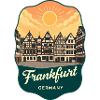 Frankfurt Romer Retro Sunset Reiseabzeichen
