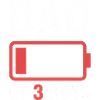 Dad of 3 Boys Battery Graphic