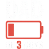 Dad of 3 Boys Battery Emblem