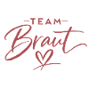 Team Braut – Handlettering Herzlogo