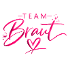 Team Bride Pink Heart Logo