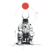 Silhouette im Orbit