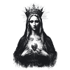 Sacred silhouette with wreath