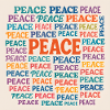 Peace Mosaic Farb-Typo Muster