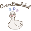 Overexcited Duck Cartoon