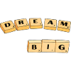 Dream Big Block Typografie