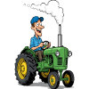 Bunter Bauern-Cartoon-Traktor