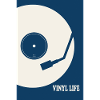 Vinyl Life – Retro Turntable Poster