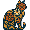 Blumenkatze Indigo