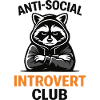 Introvert Raccoon Club Hoodie