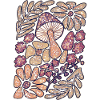 Mushroom Flora in Mystic Pink