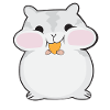 Dessin animé de hamster dodu mignon