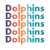 Retro Dolphins Text Ocean Lover Graphic