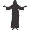 Jesus Silhouette Open Arms
