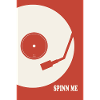 Spin Me – Retro vinylpladespiller plakat