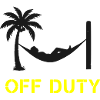 Hängematte Off Duty Spruch