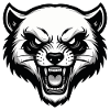 Wild Glutton Wolverine Maskottchen-Logo
