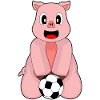 Pig Soccer Player Fotbollsporter