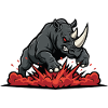 Rhinoceros Alpha Charge Rhino Power Mascot
