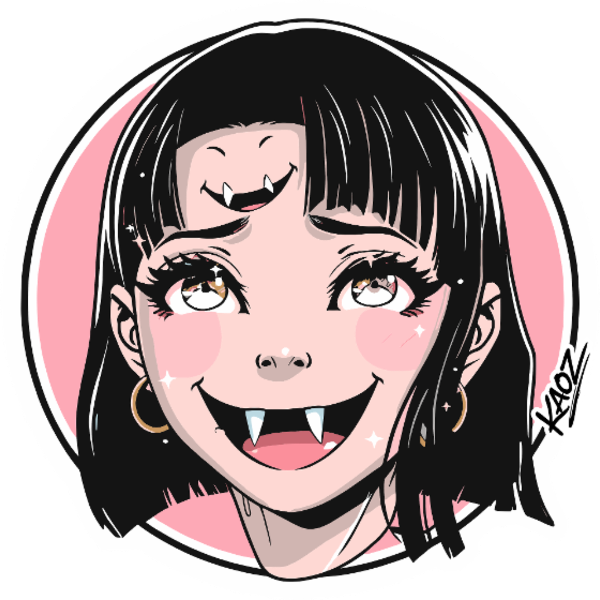 Vampirmädchen Pop Art Sticker