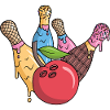 Bowlingspieler Eiscreme Kinder Jungen Bowling
