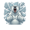 Polarbär bricht Eis