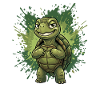Mutiger Schildkrötenheld