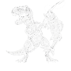 Pêcheur, pêcheur, dinosaure, garçons, pêcheur masculin
