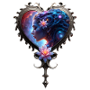 Stellar Heart with Lotus Flower