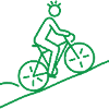Minimalistisches Fahrradmotiv