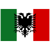 Drapeau arbresh d’Albanie Italie