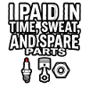 Time Sweat Spare Parts Saying