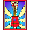 Stained Glass Acoustic Guitar