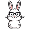 Rabbit with glasses