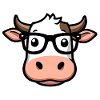 Cow with glasses