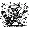 BandRaccoon with guitar