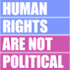 Menneskerettigheder er ikke politiske Menschenrechte logo