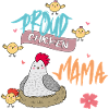Stolze Huhn Mama