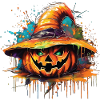 Golden Pumpkin Halloween Splash