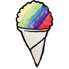 Regenbogen-Aquarell-Cremekegel