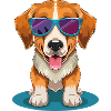 Beagle mit Sonnenbrille 