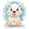 Polar bears in winter magic