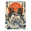 Samurai Cat, Ninja Cat, Shark, Japanese
