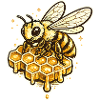Honeycomb Bee Motif