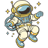 Retro Astronaut Star Joy
