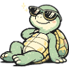 Turtle with sunglasses