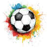 Ballon de football aquarelle